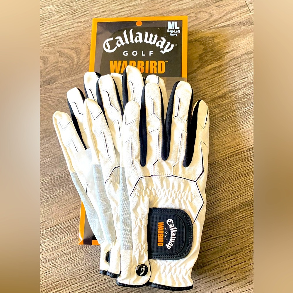 Callaway Warbird Golf Gloves in White and Black